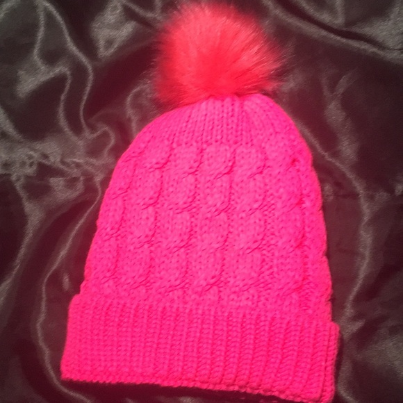 hot pink winter hat